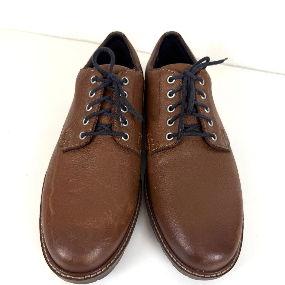 Cole Haan‎ Grand.OS Mens 9 M Brown Leather Water Resistant Derby Shoes
